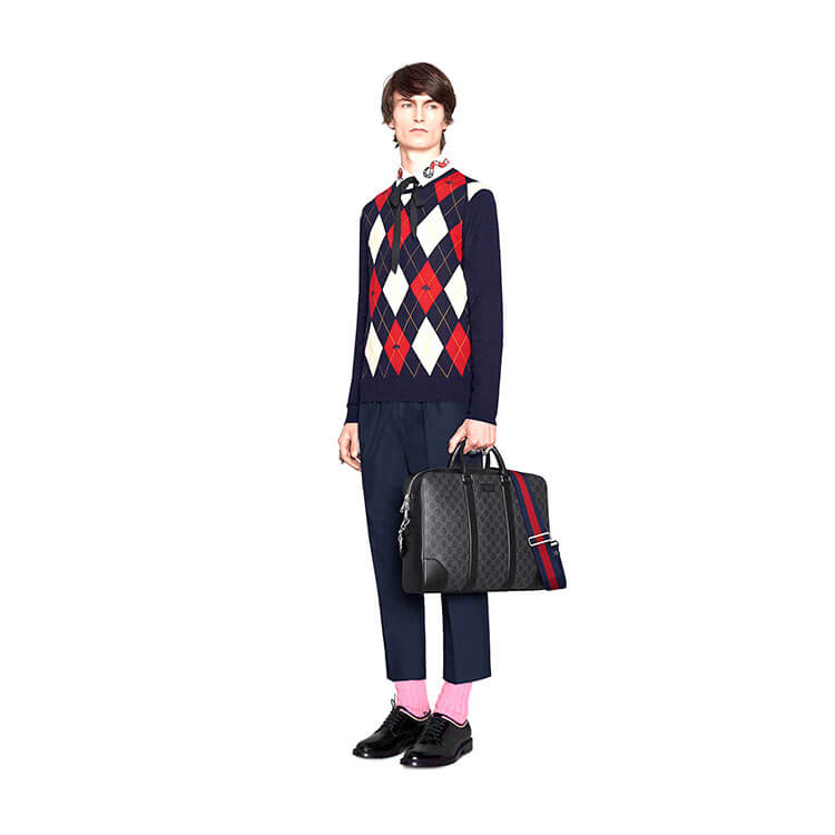 Gucci GG Black Briefcase - Image 7
