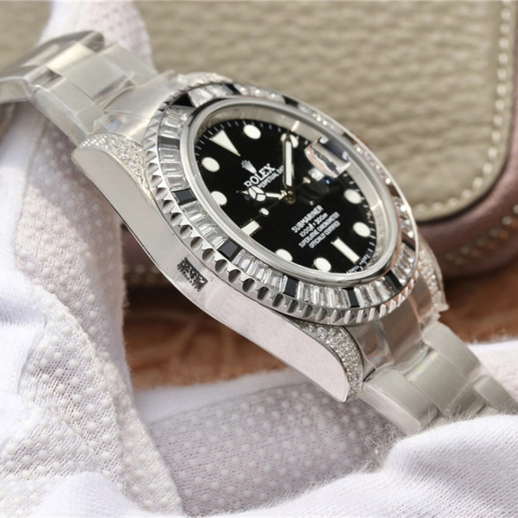 SUBMARINER SILVER BLACK DIAMOND 40MM 116759 SANR-74769Bril - Image 4