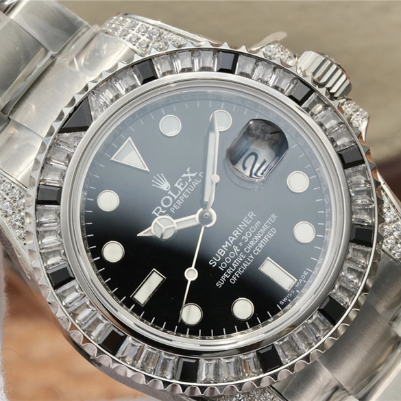 SUBMARINER SILVER BLACK DIAMOND 40MM 116759 SANR-74769Bril - Image 3