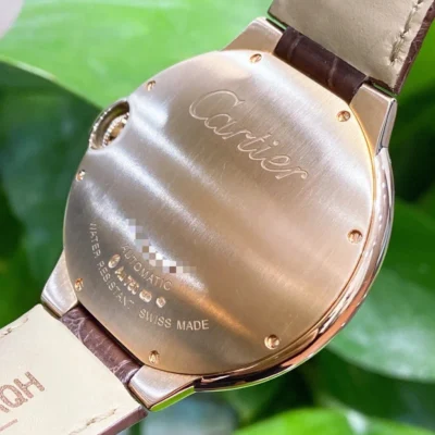 Alternative view of BALLON BLEU DE CARTIER WATCH 40 mm, automatic movement, 18K Rose gold, leather