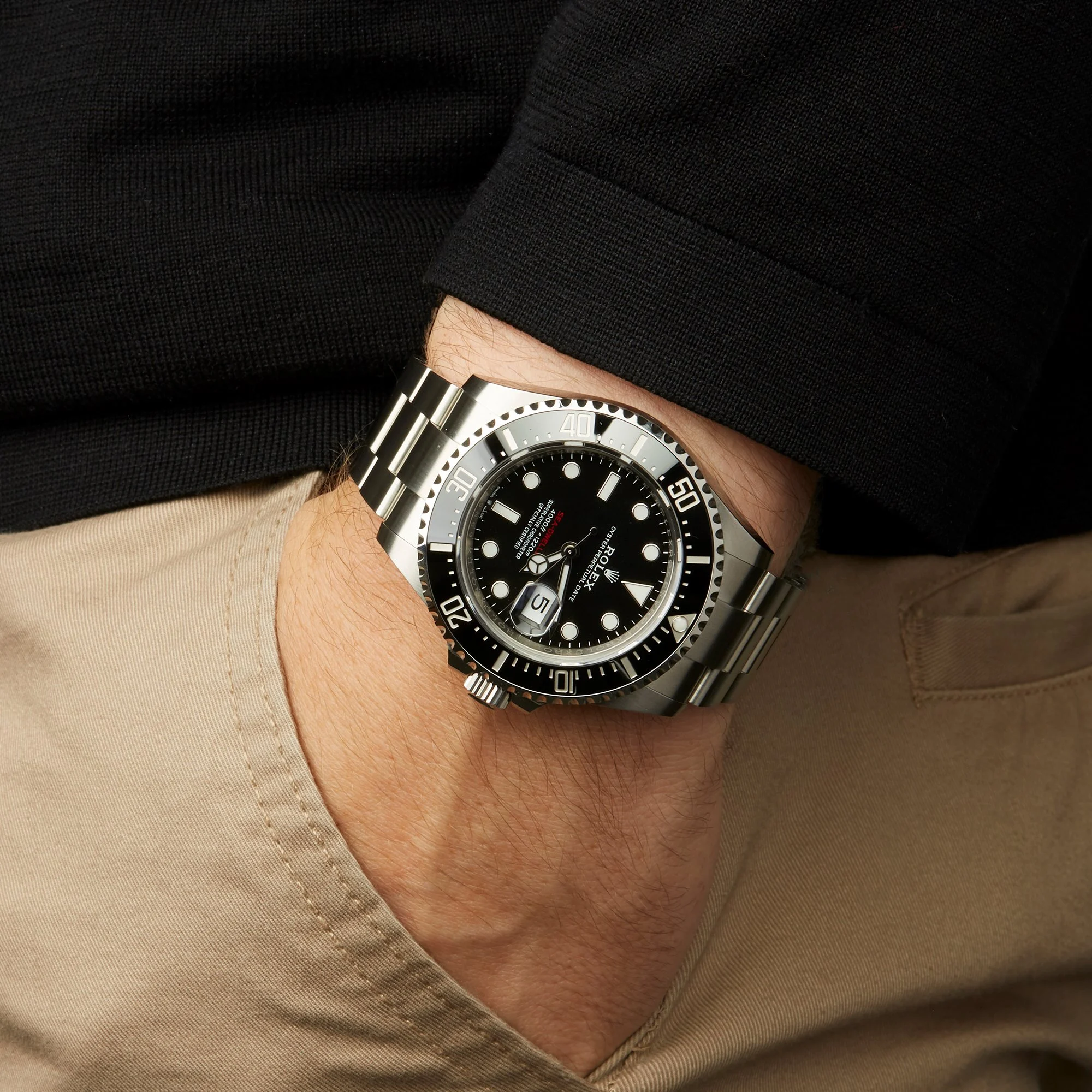 Rolex Sea Dweller Silver Black Dial 43mm m126600-0001 - Image 6