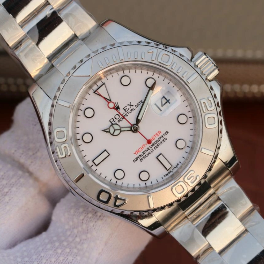 YACHT MASTER 1 PURE SILVER ( WHITE DIAL ) STAIN 168622-78750LESS STEEL 40MM - Image 8