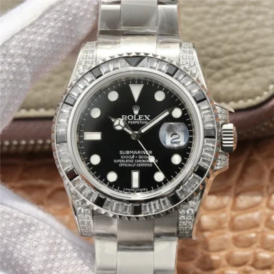 Alternative view of SUBMARINER SILVER BLACK DIAMOND 40MM 116759 SANR-74769Bril