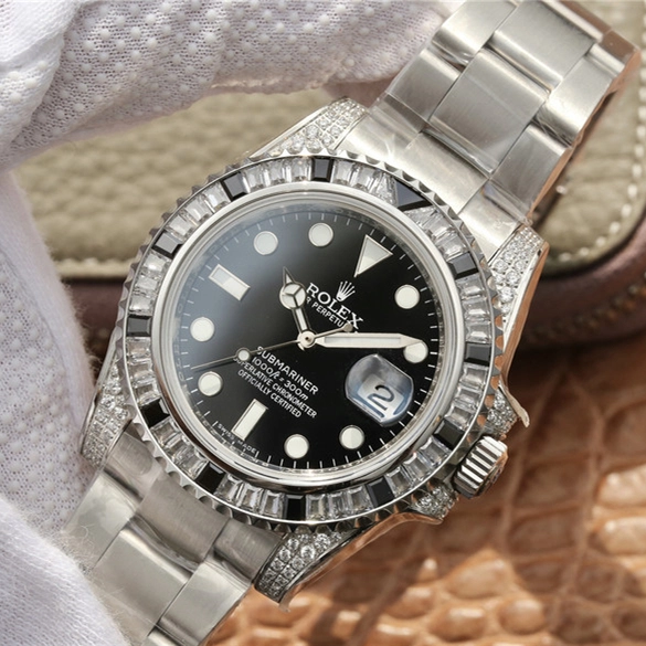 SUBMARINER SILVER BLACK DIAMOND 40MM 116759 SANR-74769Bril - Image 11