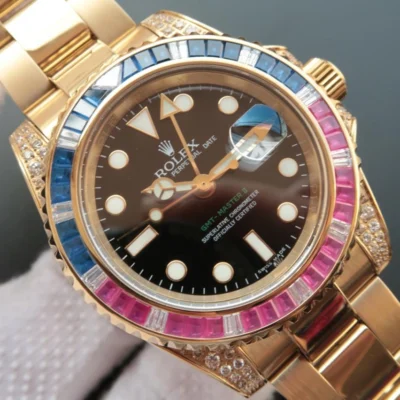 Alternative view of GMT MASTER 2 GOLDEN RAINBOW DIAMOND 40MM 116758 SAru-78208