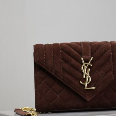 Alternative view of YSL Brown Suede Envelope Bag