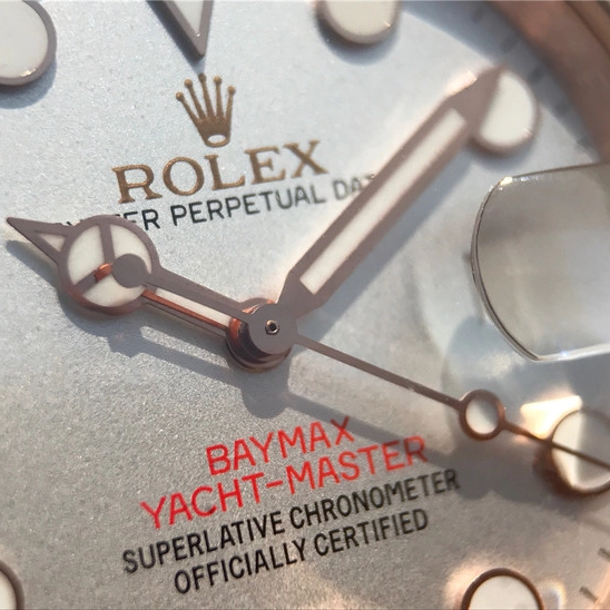 YACHT MASTER 1 BAYMAX ROSE GOLD MIX WHITE RUBBER STRAP 40MM 116655-Oysterflex Bracelet white - Image 11