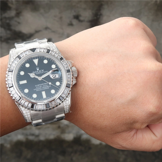 SUBMARINER SILVER BLACK DIAMOND 40MM 116759 SANR-74769Bril - Image 10